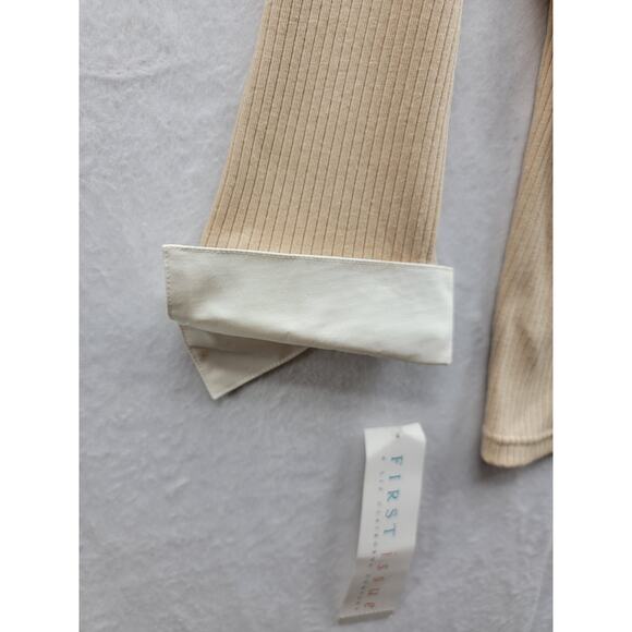 First Issue Liz Claiborne Co. Ribbed, Collared, Long Sleeve Top, Sz S, NWT - Picture 8 of 12